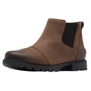 Sorel Womens Emelie lll Chelsea Ankle Bootie US 7.5 Brown Leather Waterproof NIB